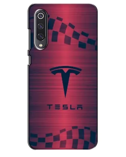 Чехол для Xiaomi Mi 9 SE с картинкой «Тесла красный карбон»