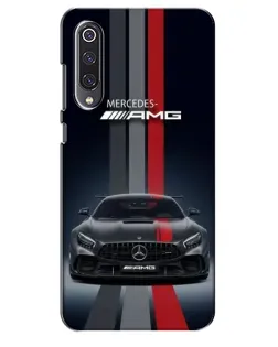 Чехол для Xiaomi Mi 9 SE с картинкой «Mercedes — белый карбон»