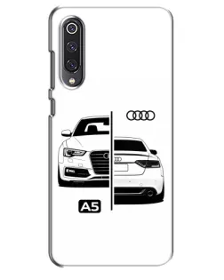 Чехол для Xiaomi Mi 9 SE с картинкой «Audi — контрастный дизайн»
