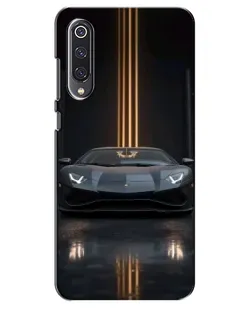 Чехол для Xiaomi Mi 9 SE с картинкой «Lamborghini золотые линии»