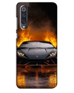 Чехол для Xiaomi Mi 9 SE с картинкой «Lamborghini в огне»