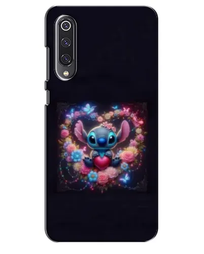 Чехол для Xiaomi Mi 9 SE с картинкой «Stitch в цветах»