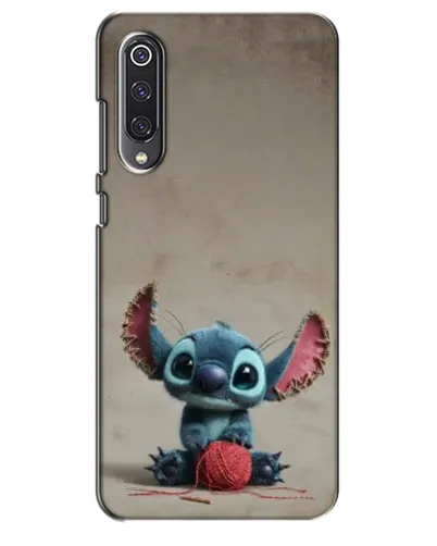 Чехол для Xiaomi Mi 9 SE с картинкой «Стич на коричневом фоне»