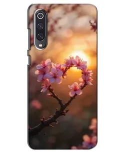 Чехол для Xiaomi Mi 9 SE с картинкой «Розовый цвет сердце на фоне заката» Чехол для Xiaomi Mi 9 SE с картинкой «Розовый цвет сердце на фоне заката»