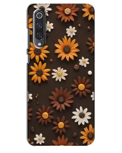 Чехол для Xiaomi Mi 9 SE с картинкой «Узор из маленьких подсолнухов»