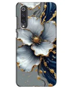 Чехол для Xiaomi Mi 9 SE с картинкой «Белый цветок и золотой флюид» Чехол для Xiaomi Mi 9 SE с картинкой «Белый цветок и золотой флюид»