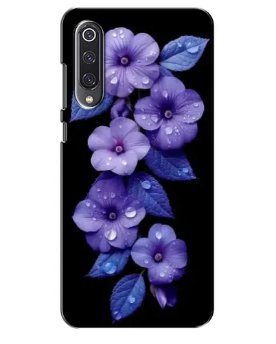 Чехол для Xiaomi Mi 9 SE с картинкой «Фиолетовые цветы с росою»