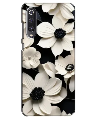 Чехол для Xiaomi Mi 9 SE с картинкой «Объемные белые цветы»