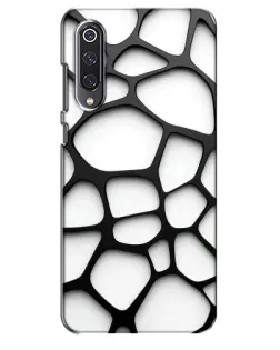 Чехол для Xiaomi Mi 9 SE с картинкой «Белая объемная сетка»