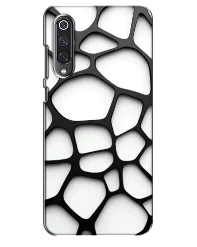 Чехол для Xiaomi Mi 9 SE с картинкой «Белая объемная сетка»