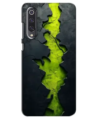 Чехол для Xiaomi Mi 9 SE с картинкой «Салатовый разлом скалы»