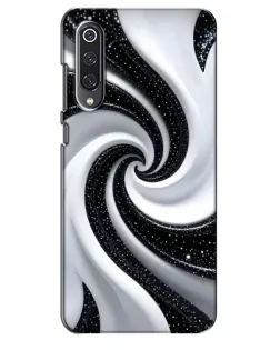 Чехол для Xiaomi Mi 9 SE с картинкой «Черно-белая спираль»