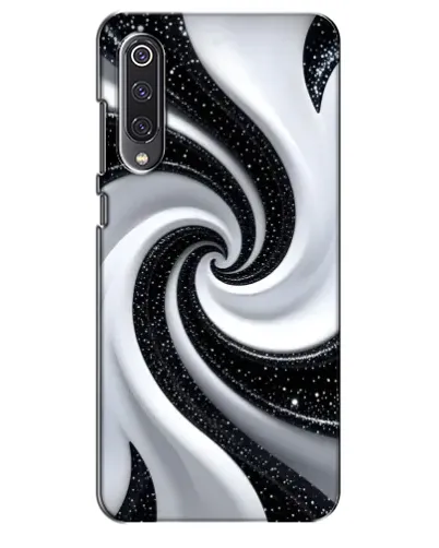 Чехол для Xiaomi Mi 9 SE с картинкой «Черно-белая спираль»