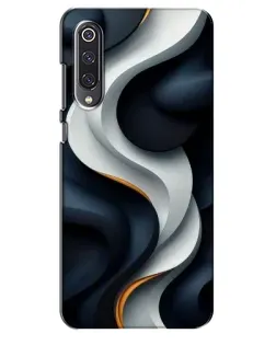 Чехол для Xiaomi Mi 9 SE с картинкой «Объемные черно-белые ленты»