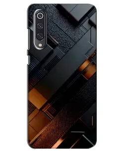 Чехол для Xiaomi Mi 9 SE с картинкой «Черные геометрические блоки»