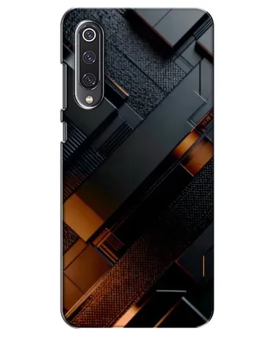 Чехол для Xiaomi Mi 9 SE с картинкой «Черные геометрические блоки»