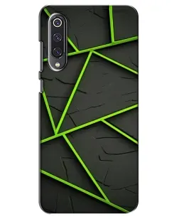 Чехол для Xiaomi Mi 9 SE с картинкой «Зеленые геометрические линии»