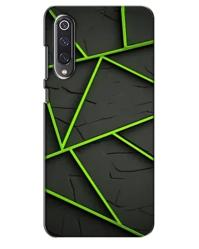 Чехол для Xiaomi Mi 9 SE с картинкой «Зеленые геометрические линии»