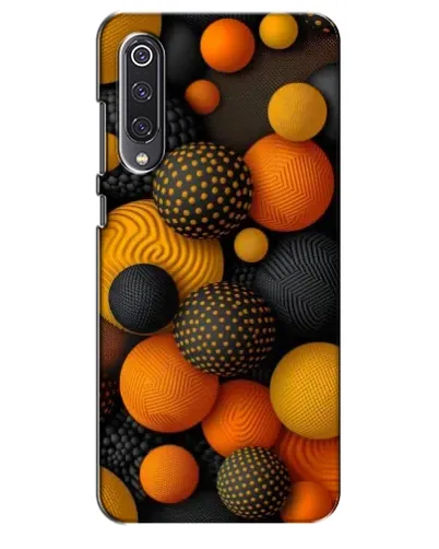 Чехол для Xiaomi Mi 9 SE с картинкой «Объемные оранжевые сферы»