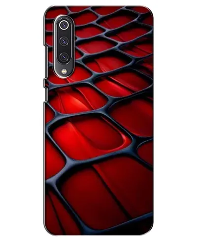 Чехол для Xiaomi Mi 9 SE с картинкой «Красная глянцевая сетка»
