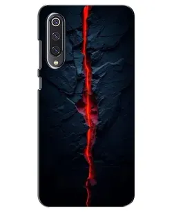 Чехол для Xiaomi Mi 9 SE с картинкой «Kрасная лавовая трещина»
