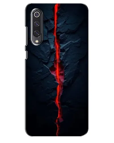 Чехол для Xiaomi Mi 9 SE с картинкой «Kрасная лавовая трещина»