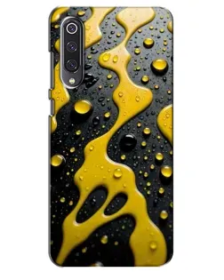 Чехол для Xiaomi Mi 9 SE с картинкой «Жидкое желтое золото»