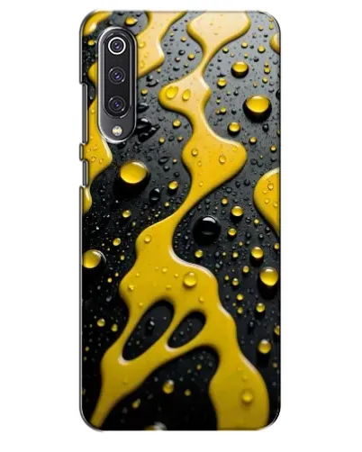 Чехол для Xiaomi Mi 9 SE с картинкой «Жидкое желтое золото»