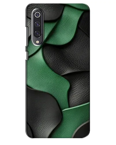 Чехол для Xiaomi Mi 9 SE с картинкой «Зеленые кожаные волны»