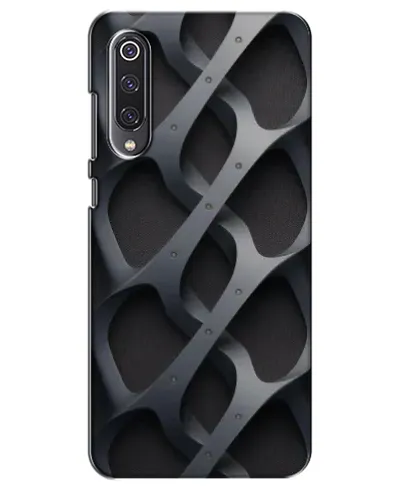 Чехол для Xiaomi Mi 9 SE с картинкой «Объемное серое плетение»