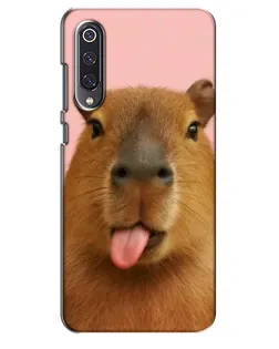 Чехол для Xiaomi Mi 9 SE с картинкой «Капибара с языком»