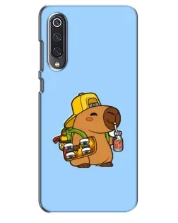 Чехол для Xiaomi Mi 9 SE с картинкой «Капибара на скейте»