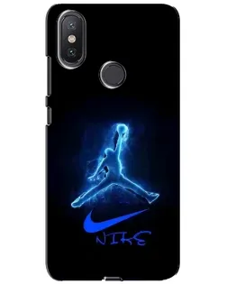 Чохол для Xiaomi Mi A2 Lite з картинкою «Jordan Neon Blue»