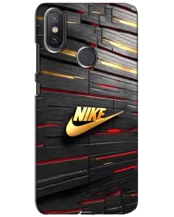 Чохол для Xiaomi Mi A2 Lite з картинкою «Золотий Nike на металі»