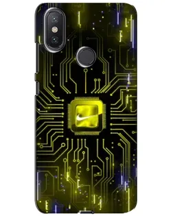 Чохол для Xiaomi Mi A2 Lite з картинкою «Nike — золота іскра»