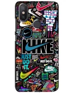 Чохол для Xiaomi Mi A2 Lite з картинкою «Яскравий колаж Nike»