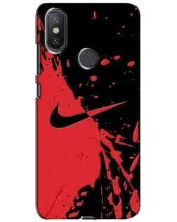 Чохол для Xiaomi Mi A2 Lite з картинкою «Червоні бризки Nike»