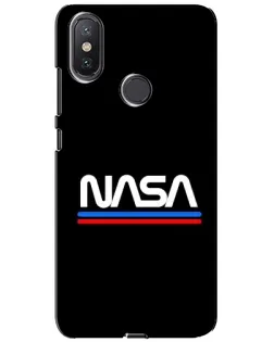 Чохол для Xiaomi Mi A2 Lite з картинкою «NASA — класика Red Blue» Чохол для Xiaomi Mi A2 Lite з картинкою «NASA — класика Red Blue»