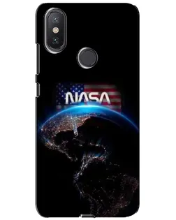 Чохол для Xiaomi Mi A2 Lite з картинкою «Земля з космосу NASA»