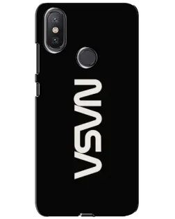 Чохол для Xiaomi Mi A2 Lite з картинкою «NASA — вертикальний логотип»