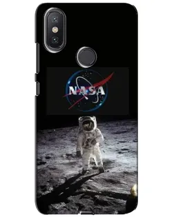 Чохол для Xiaomi Mi A2 Lite з картинкою «Астронавт на Місяці»