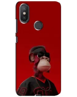 Чохол для Xiaomi Mi A2 Lite з картинкою «Bored Ape в червоному» Чохол для Xiaomi Mi A2 Lite з картинкою «Bored Ape в червоному»