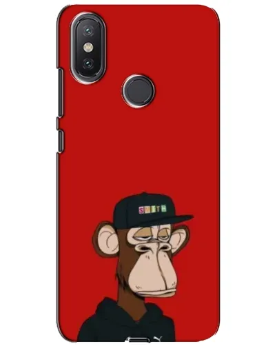 Чохол для Xiaomi Mi A2 Lite з картинкою «Bored Ape — червоний фон» Чохол для Xiaomi Mi A2 Lite з картинкою «Bored Ape — червоний фон»