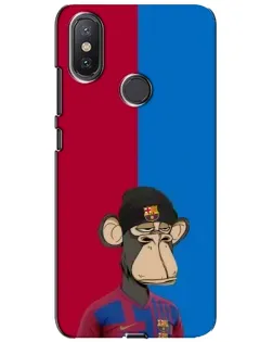Чохол для Xiaomi Mi A2 Lite з картинкою «Bored Ape — фанат Барси»