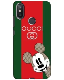 Чохол для Xiaomi Mi A2 Lite з картинкою «Gucci — смуги та Міккі»