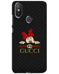 Чохол для Xiaomi Mi A2 Lite з картинкою «Мінні Маус Gucci — чорний»