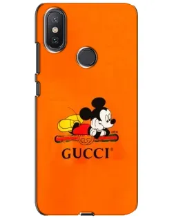 Чохол для Xiaomi Mi A2 Lite з картинкою «Міккі Маус Gucci — помаранч»
