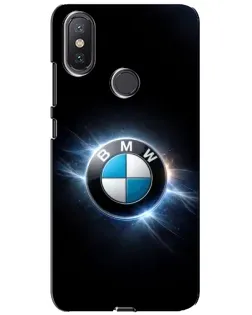 Чохол для Xiaomi Mi A2 Lite з картинкою «BMW — неонове сяйво»