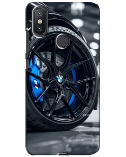 Чохол для Xiaomi Mi A2 Lite з картинкою «Колесо BMW зблизька»