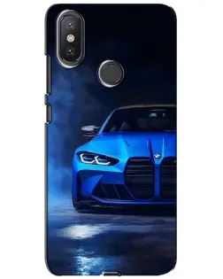 Чохол для Xiaomi Mi A2 Lite з картинкою «Блакитна BMW M4»